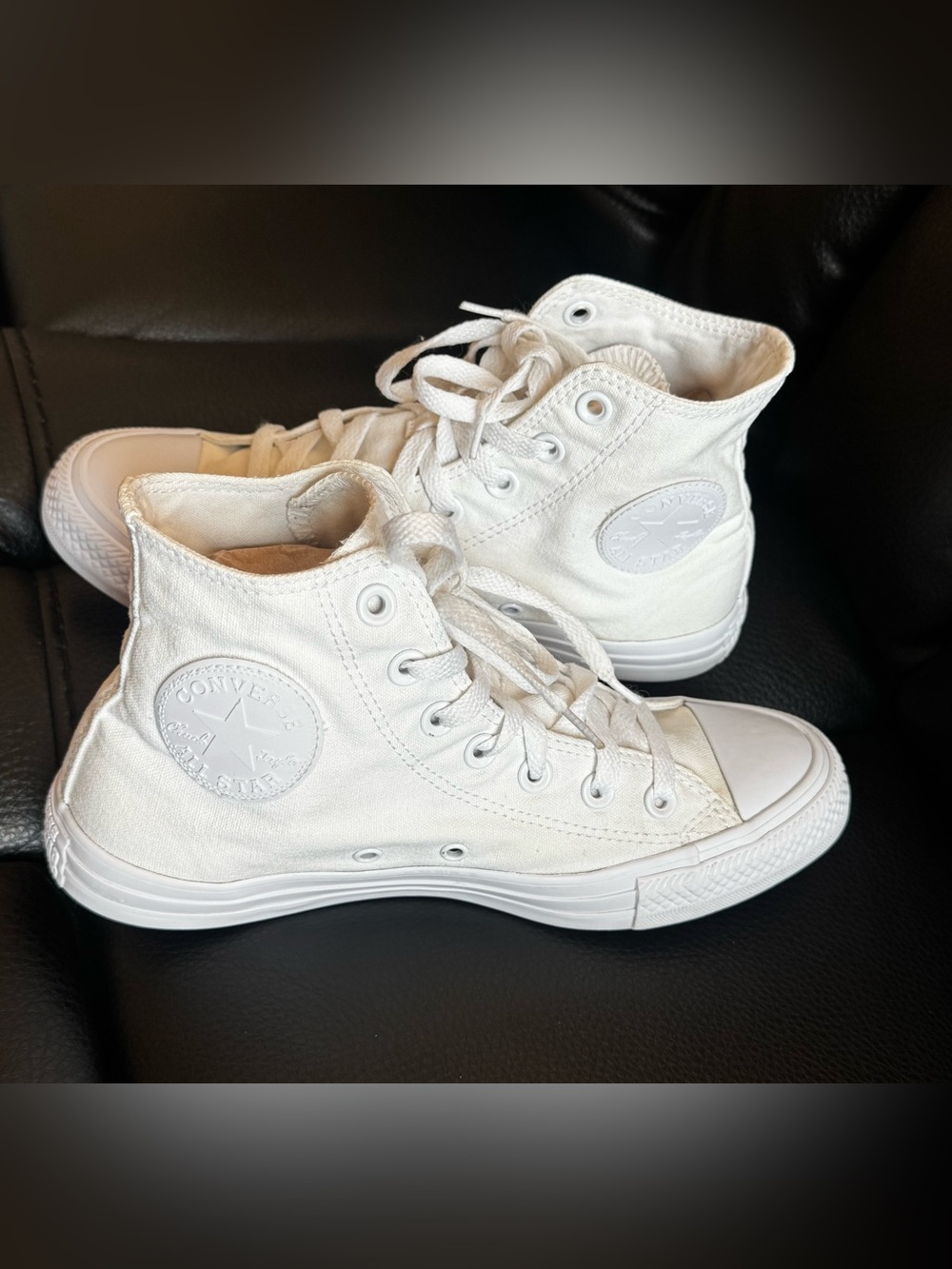 Converse White High-Top Canvas Sneakers